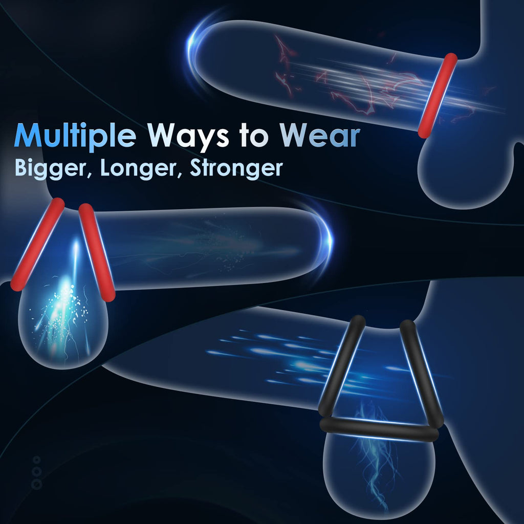 Silicone Penis Ring With Vibrator for Erection