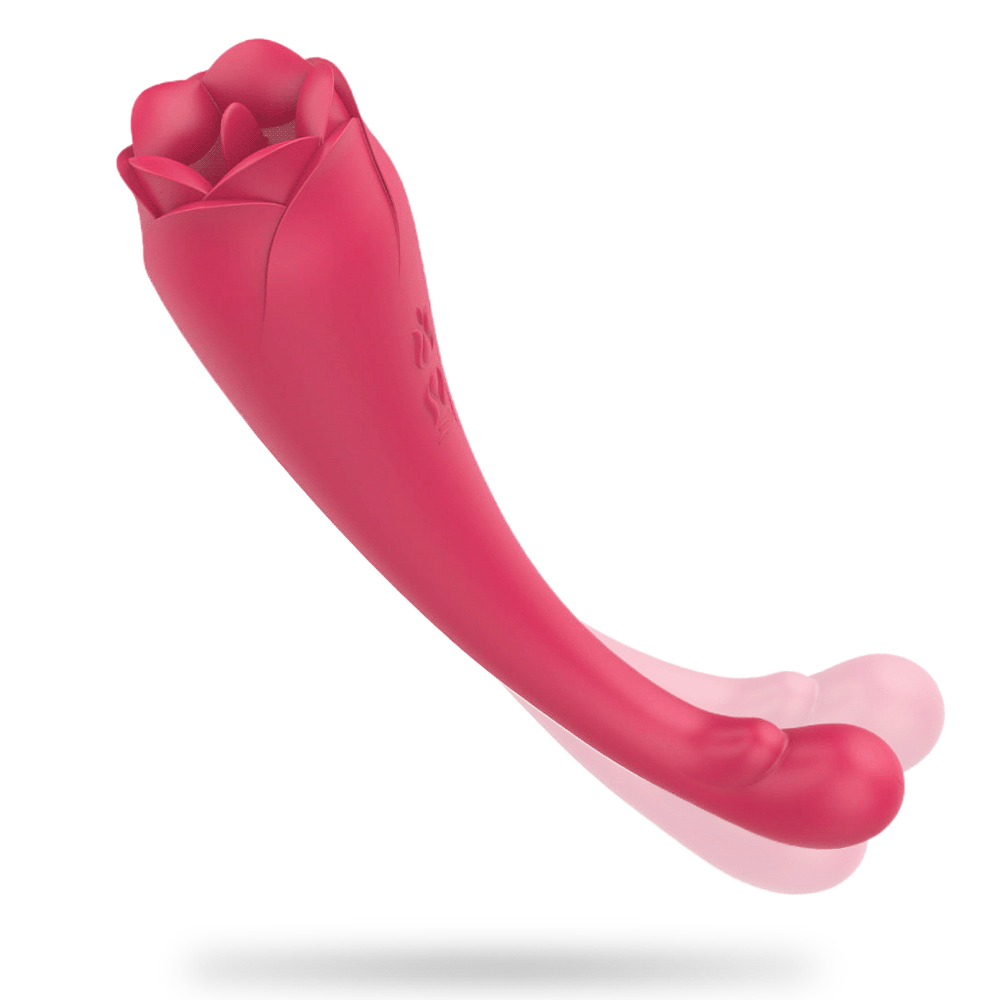Rose Sex Toy Nipple Vibrator - Tongue Licking and Clit Sucking