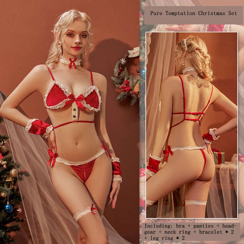 Sexy Lingerie Red Sexy Christmas Suit