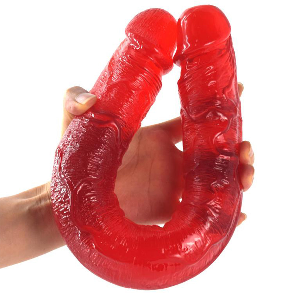 Double-Headed Artificial Anal Plug Masturbator Dildo