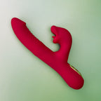 Dual Desire Thrusting Rabbit Vibrator - Red