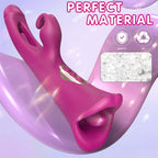 3 in 1 G-spot Vibration Slap Tongue Licking Rabbit Vibrator