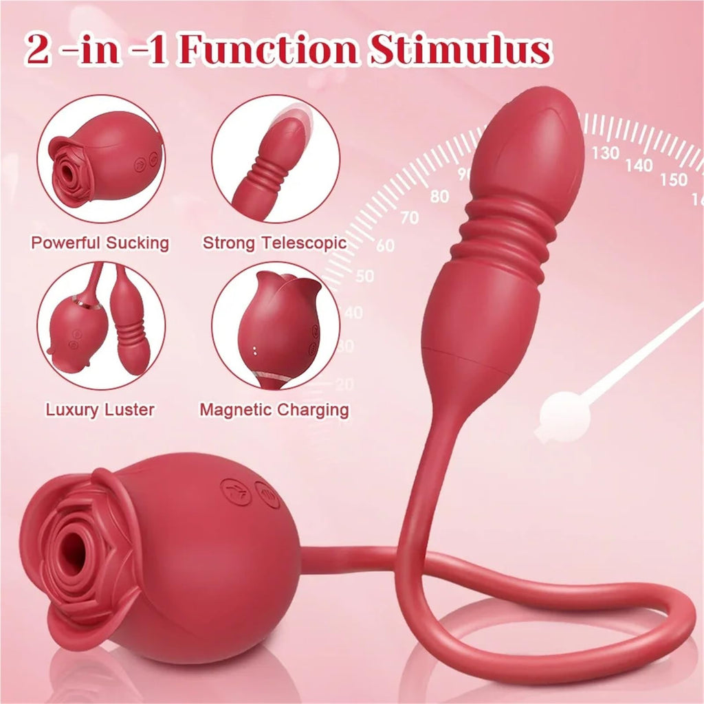 Rosebud Thruster Dual Rose Vibrator