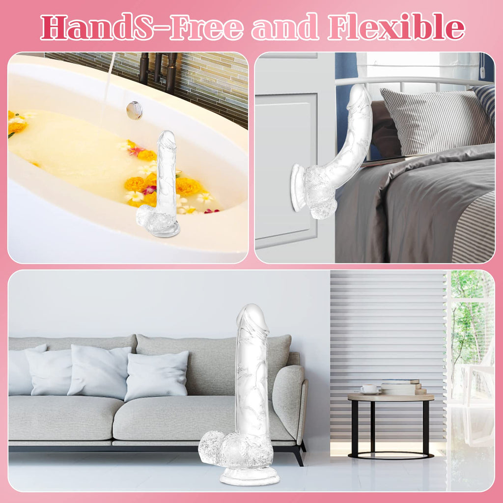 7.3 inch Transparent Dildo With Sucker