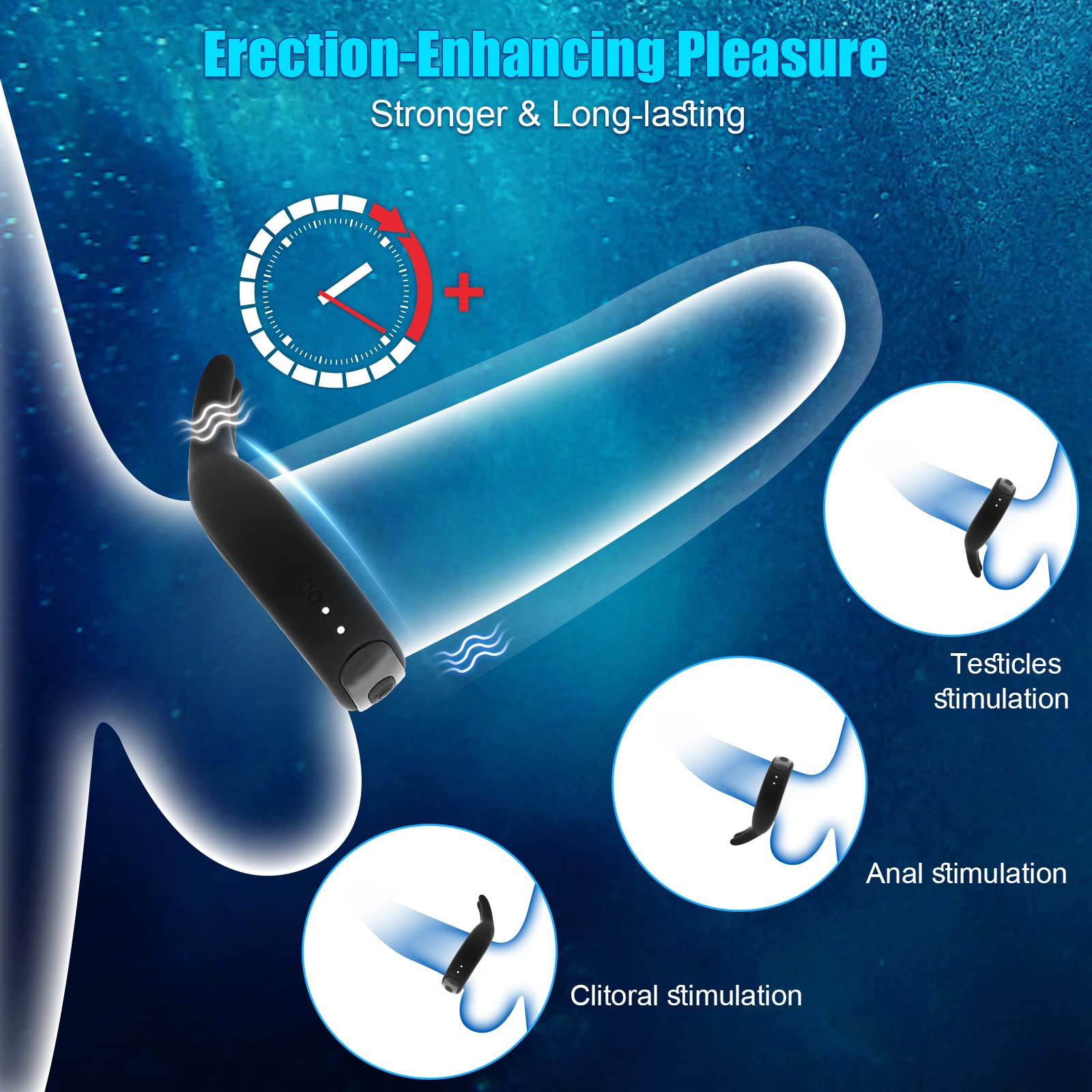 10 Vibration Modes Rabbit Design Penis Ring
