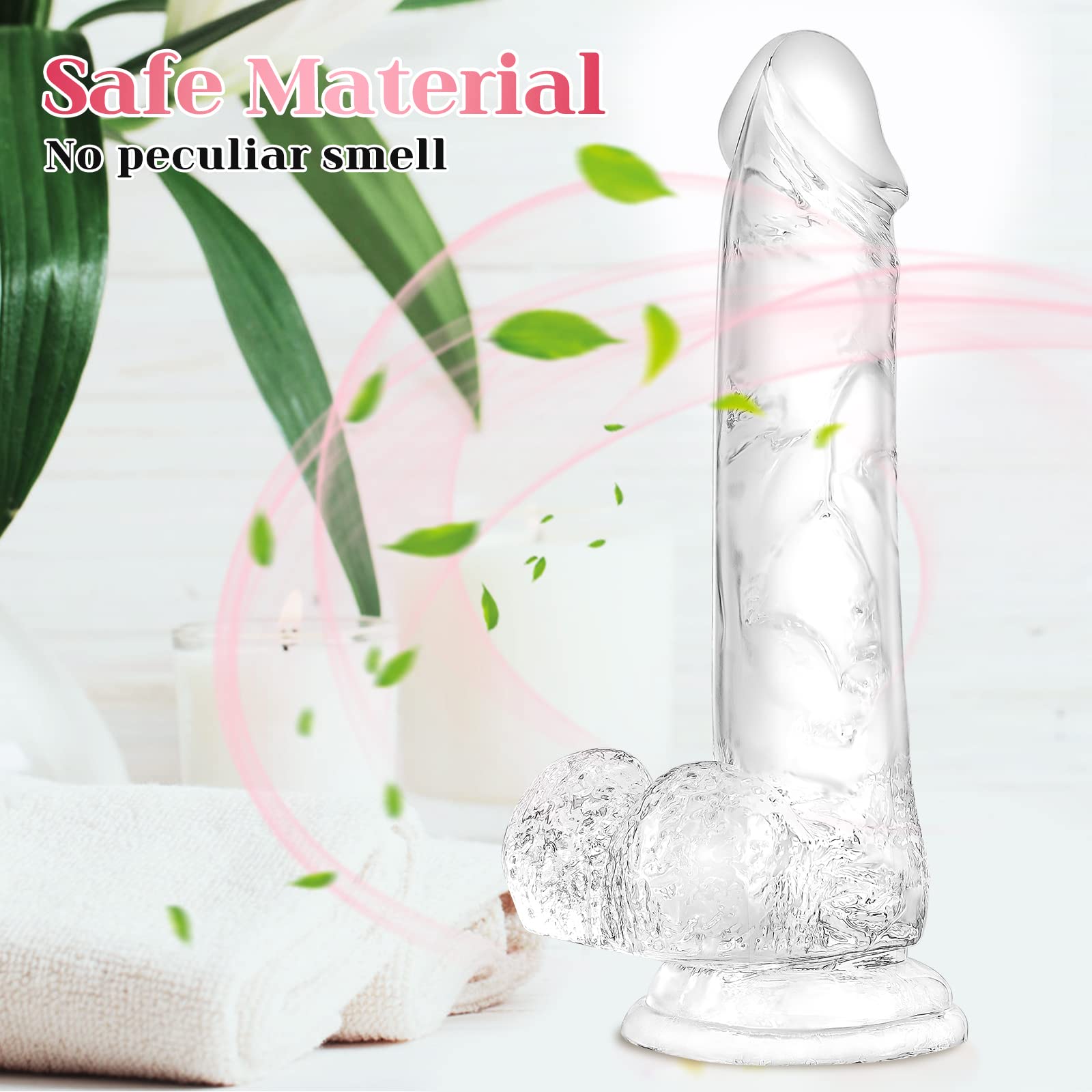 7.3 inch Transparent Dildo With Sucker