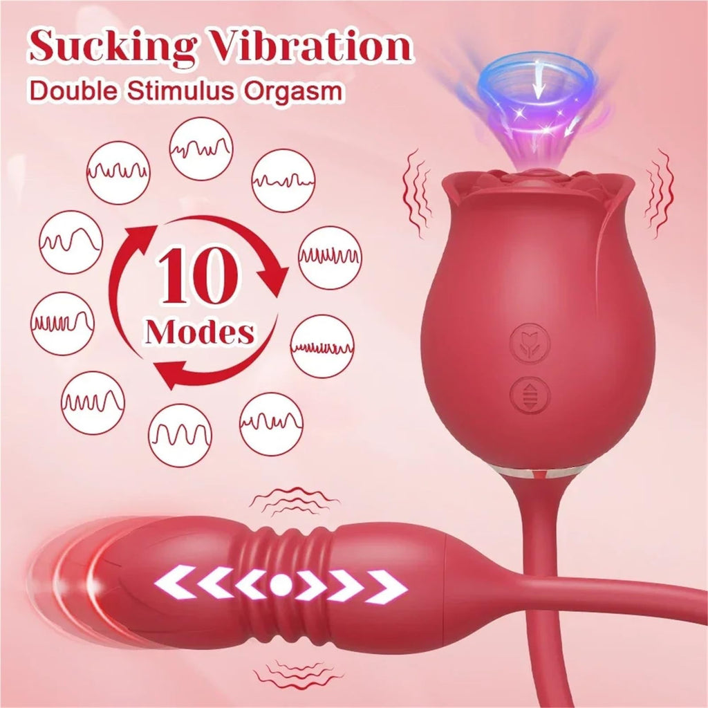 Rosebud Thruster Dual Rose Vibrator