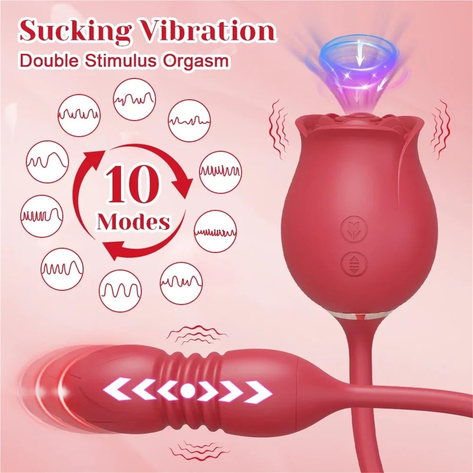 Rosebud Thruster Dual Rose Vibrator