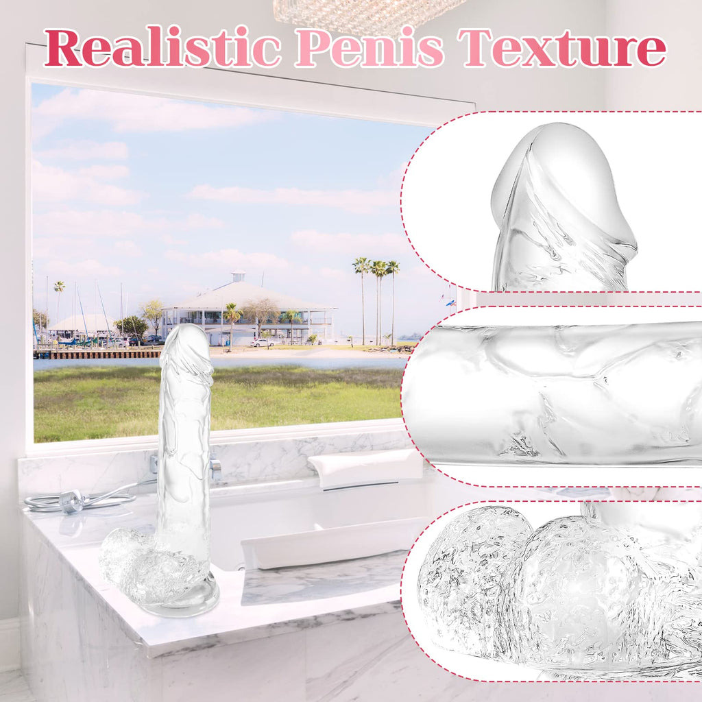 7.3 inch Transparent Dildo With Sucker