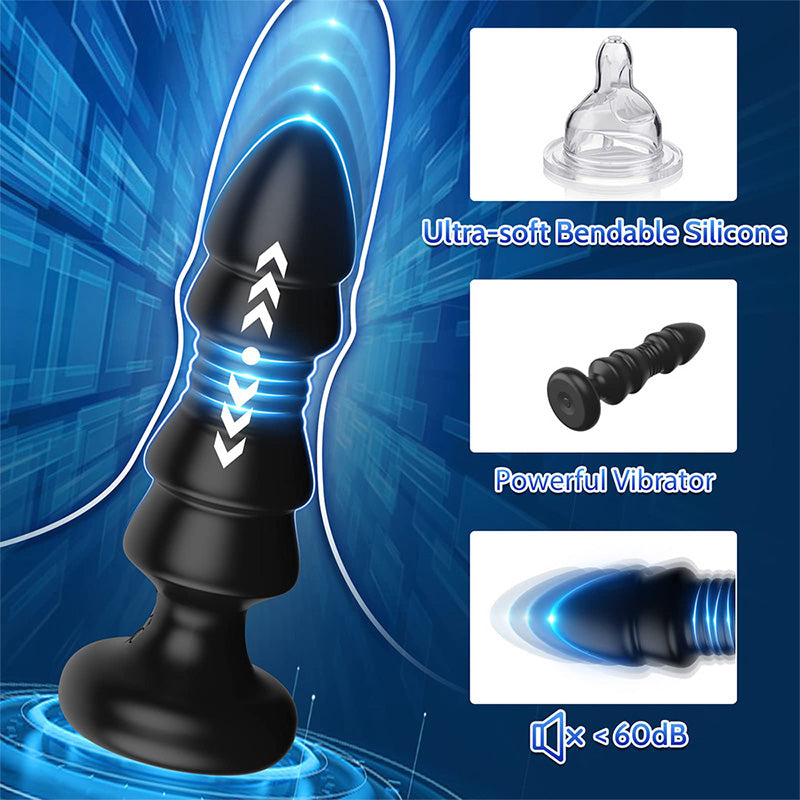 Remote Controlled Anus Retractable Silicone Anal Plug