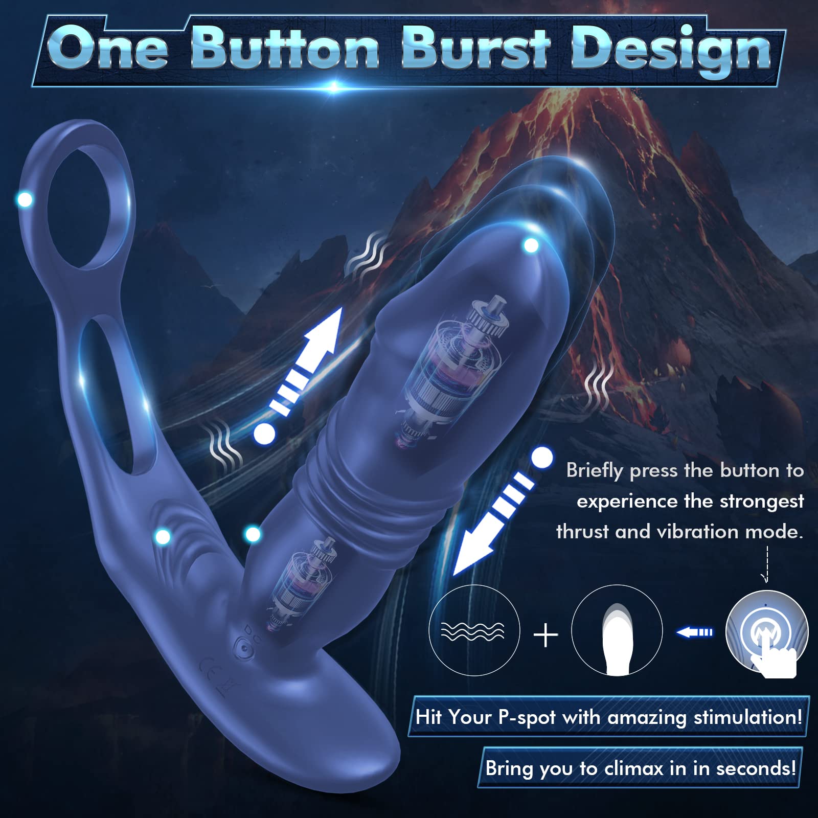 Uxol 3 in 1 Thrusting Prostate Massager Anal Vibrator