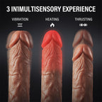 Baseball Bat 10 Vibrating & Thrusting Heating Telescopic Realistic Dildos