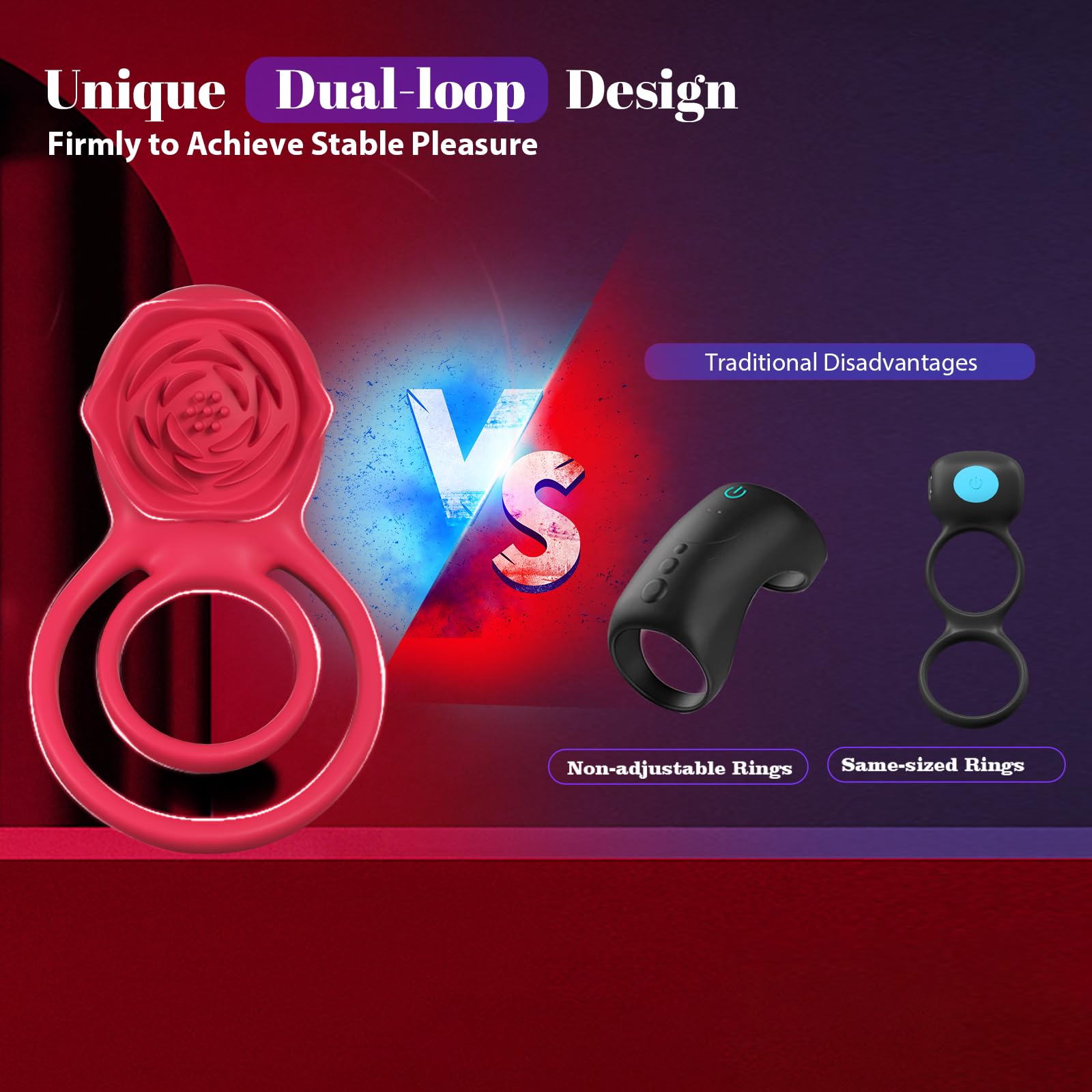 Rosurge Remote Dual-Ring Rose Massager