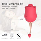 10 Vibrations Rose Suction Vibrator Masturbation Massager