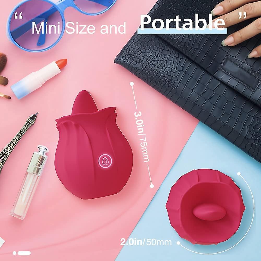 Rose Vibrator Series with Vibrating Tongue Vibrating Suction Sex Toys
