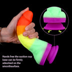 Rainbow Dildo Realistic Silicone Suction Cups Allovers Dildo