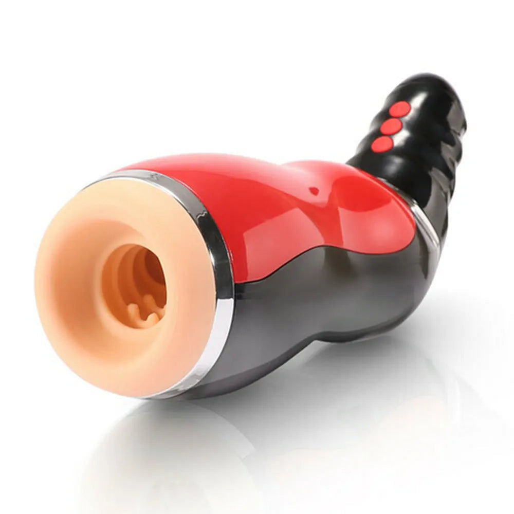 Airbag 10 Vibrating 5 Sucking Voice Male Stroker Realistic Oral Sex Deep Throat Heating Artificial Vagina Male Stroker