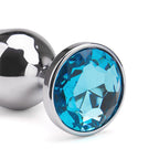 4-Pack Metallic Silver Butt Plug Set with Jewelry Base Smooth Metal Butt Plug