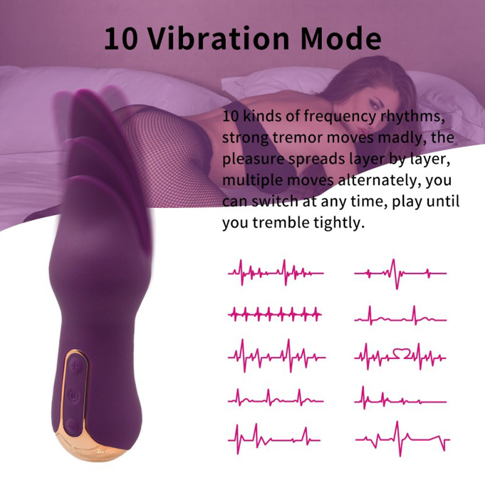 10 Frequency Nipple Vibrator Petal Flapping Clit Licking