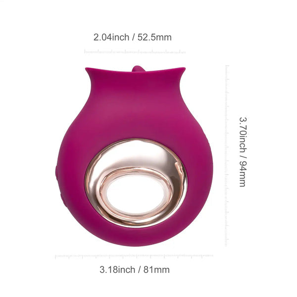 9 Vibrating & Sucking Tongue Vibrator Waterproof Rose Toy