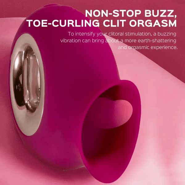 9 Vibrating & Sucking Tongue Vibrator Waterproof Rose Toy