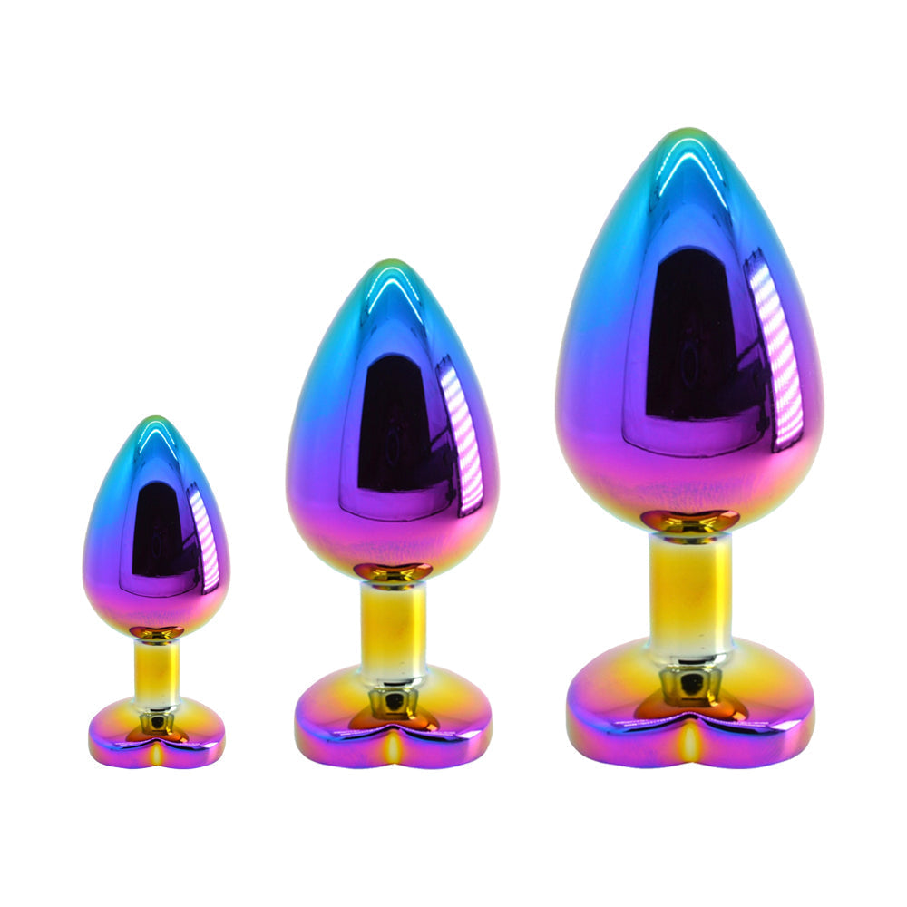 Metal Butt Plug - Anal Toying Colored Stainless Steel Metal Butt Plug