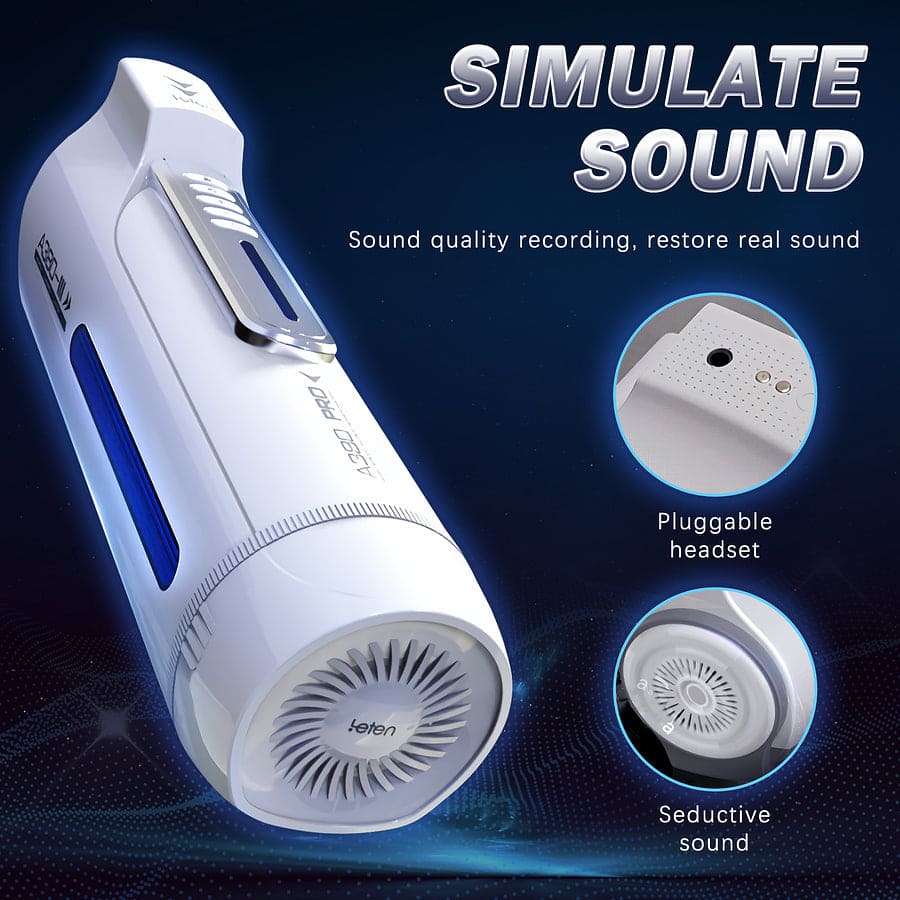 Leten A380 3RD Pro 10 Frequency Vibration Sucking Heating Moan Male Stroker
