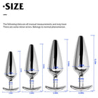 4 PCS Metallic Silver Anal Dilation Anal Plug