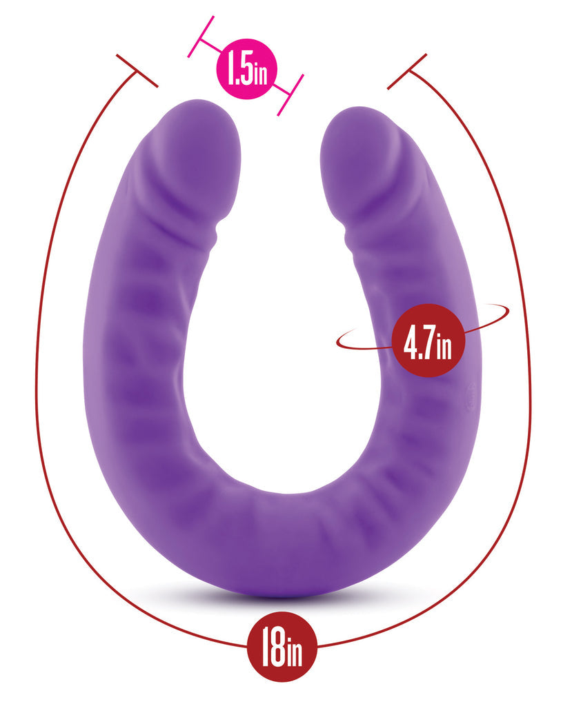 18 Inch Double Ended Dildo & Slim Silicone Purple Dildo
