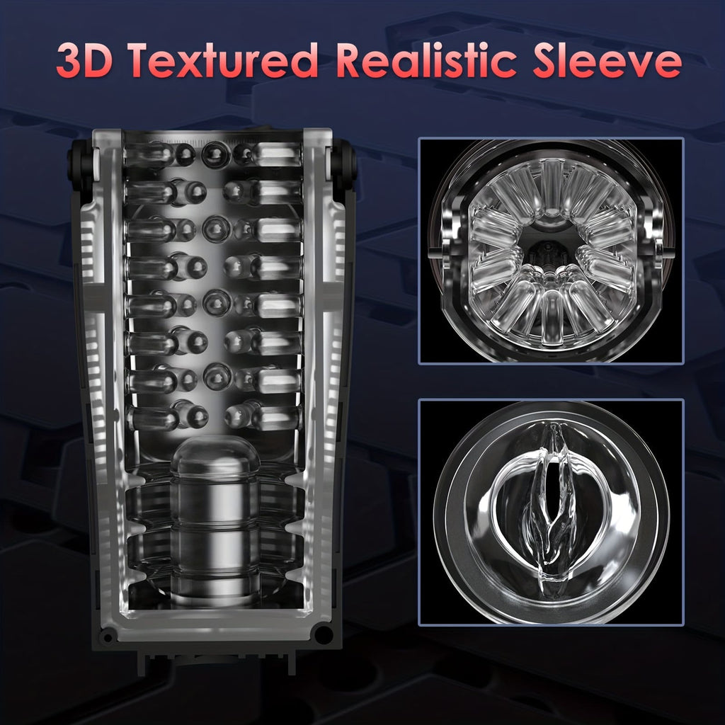 【Best Reputation】3.54'' Diameter Oversized Storm Telescopic LCD Display 6-speed Timing Function Smart Stroker