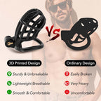 Male Chastity Device with 4 Size Rings and Hidden Lock