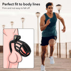 Male Chastity Device with 4 Size Rings and Hidden Lock