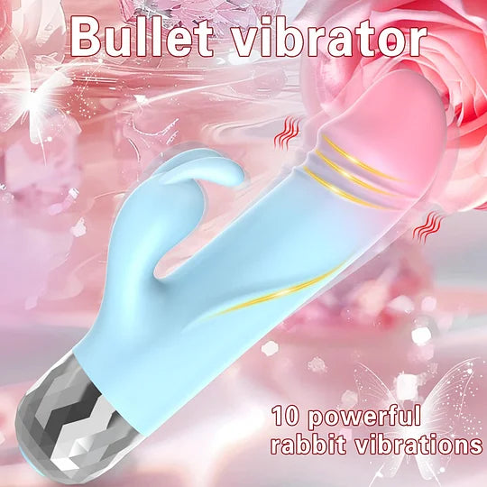 Mini Rabbit Vibrator with 9 Powerful Vibration Modes – Compact Bullet Dildo