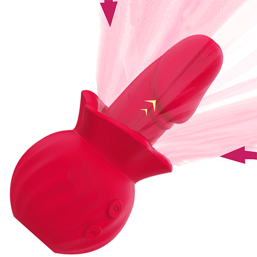 Rose Suction Vibrator: 3 Suction, 10 Wiggling & 10 Vibration Modes