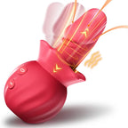 Rose Suction Vibrator: 3 Suction, 10 Wiggling & 10 Vibration Modes