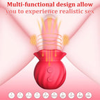 Rose Suction Vibrator: 3 Suction, 10 Wiggling & 10 Vibration Modes