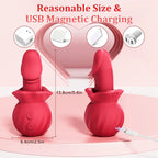 Rose Suction Vibrator: 3 Suction, 10 Wiggling & 10 Vibration Modes
