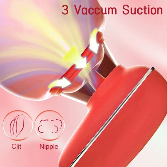 3-in-1 Tongue-Rotating Clit Sucker with 9 Vibration & Licking Modes