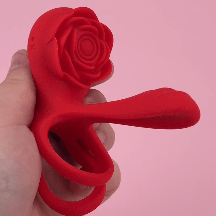 Connection Dual Romance Rose Vibrating Cock Ring