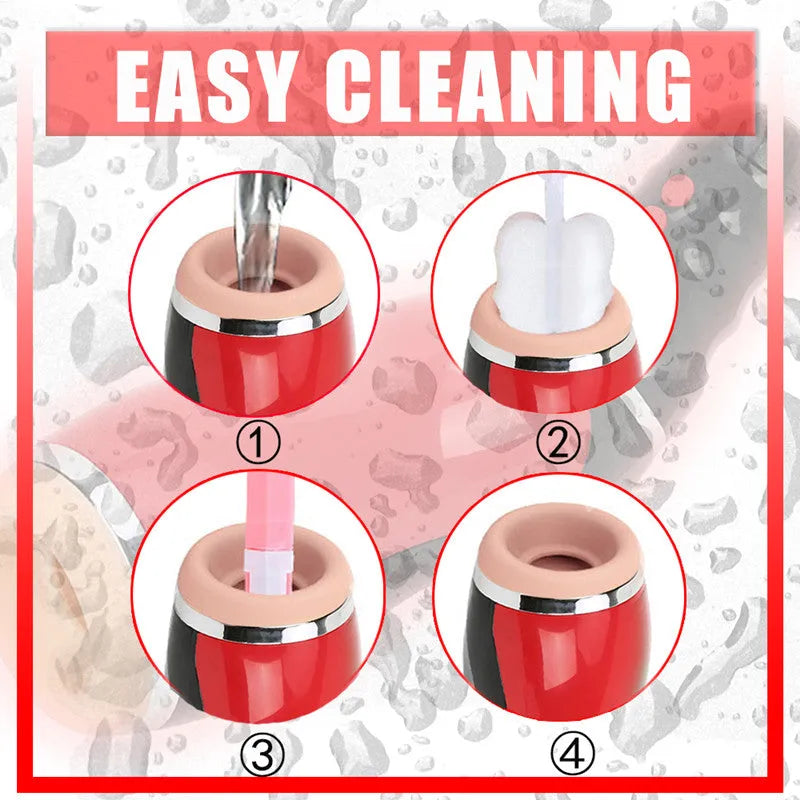 Airbag 10 Vibrating 5 Sucking Voice Male Stroker Realistic Oral Sex Deep Throat Heating Artificial Vagina Male Stroker