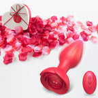 Rose Remote Control 10 Frequency Vibration Silicone Anal Plug
