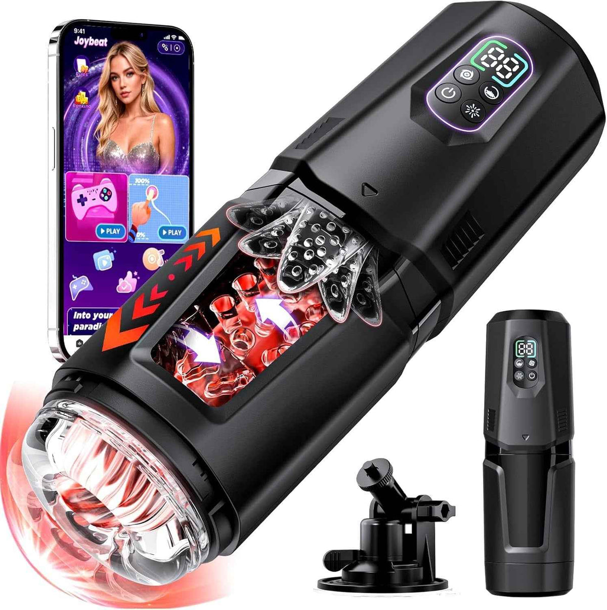 Edge - AI Sync Thrusting, Rotating & Tongue Male Massager