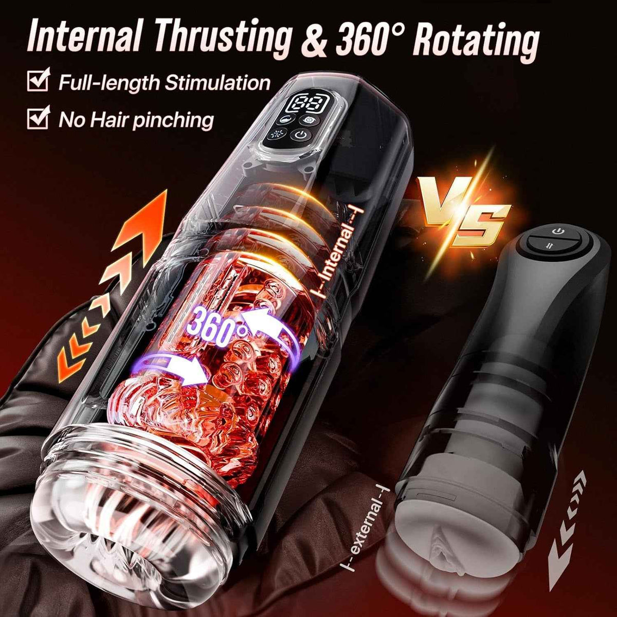 Edge - AI Sync Thrusting, Rotating & Tongue Male Massager