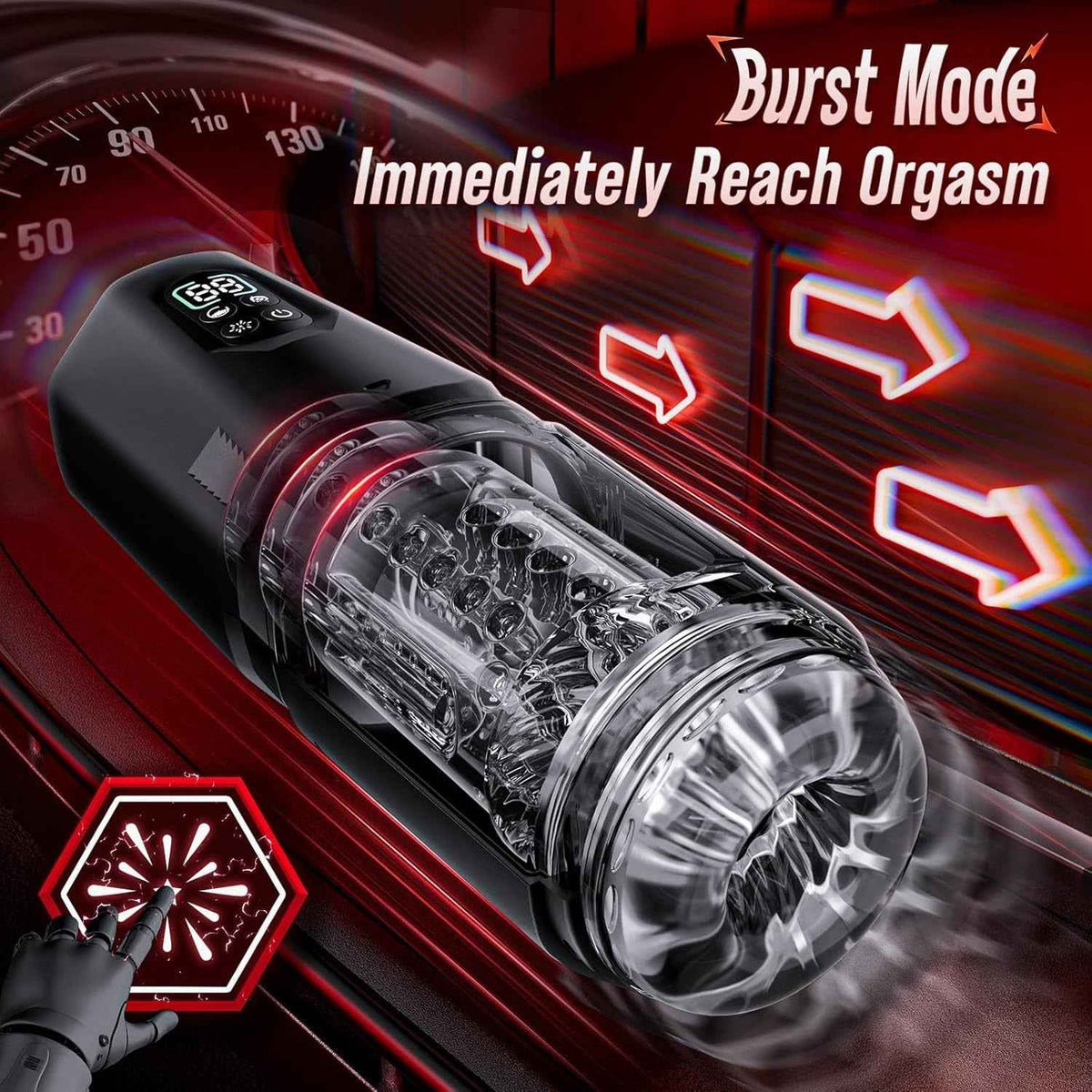 Edge - AI Sync Thrusting, Rotating & Tongue Male Massager