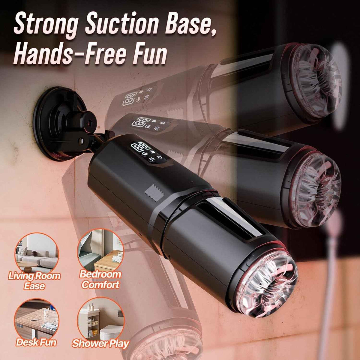 Edge - AI Sync Thrusting, Rotating & Tongue Male Massager
