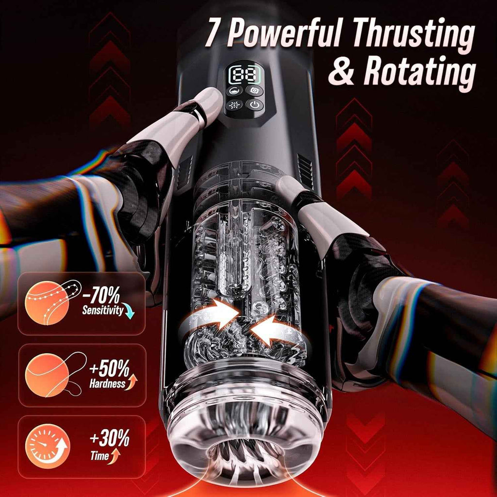Edge - AI Sync Thrusting, Rotating & Tongue Male Massager