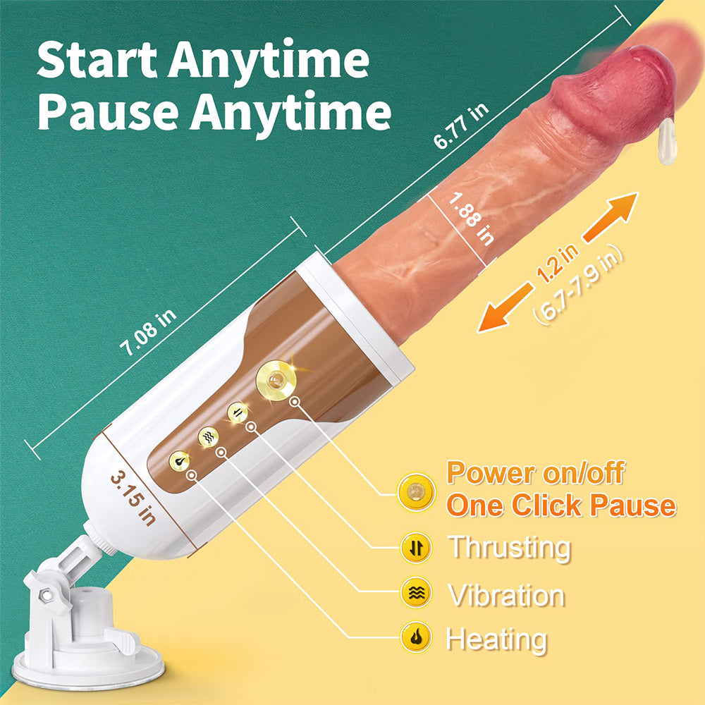 5 Vibrations And 5 Thrust Modes Auto Thrust Remote Control Dildo G-Spot Vibrator