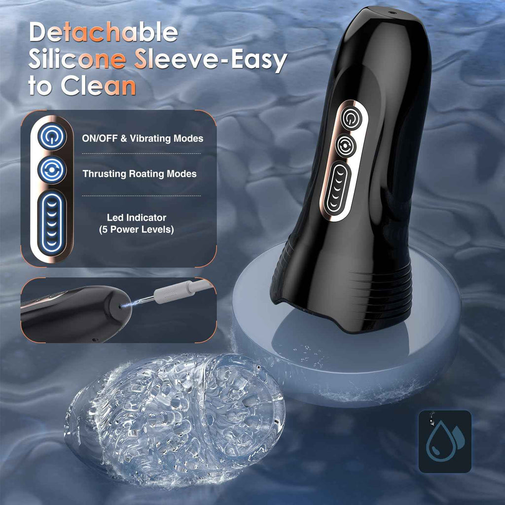 GAWK GAWK 4000 Vibe Vibrator - 5 Thrusting Rotating & 10 Vibe Modes for Males