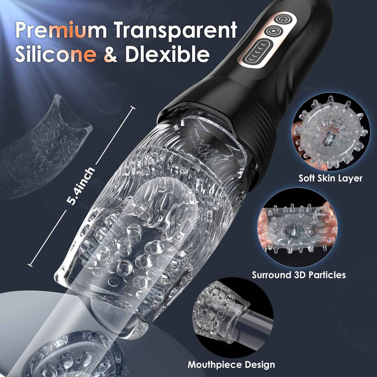 GAWK GAWK 4000 Vibe Vibrator - 5 Thrusting Rotating & 10 Vibe Modes for Males