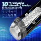 Gamecup Pro Heating Thrusting Vibe Male Massager - White